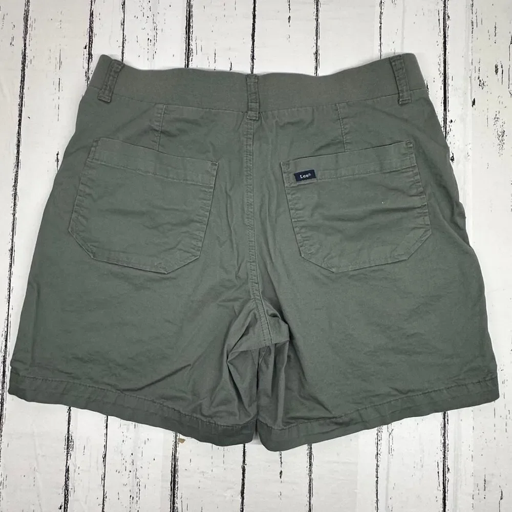 Lee Women's Green and Khaki Shorts